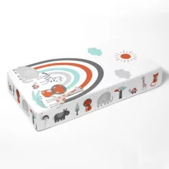 Bacati - Jungle Safari Aqua Orange Gray 10 Pc Crib Bedding Set With Long Rail Guard Cover -Baby World Shop GUEST 39c57636 48fe 4506 a321 363ae52a0bd2