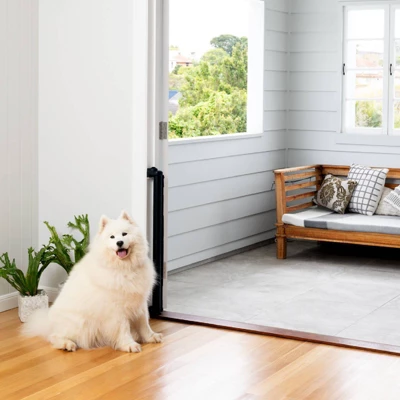 Perma Child Safety Outdoor Retractable Baby Gate 33" Tall, Extends To 71" Wide, Black 6 Perma Child Safety Outdoor Retractable Baby Gate 33" Tall, Extends To 71" Wide, Black - Image 4