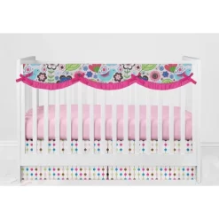 Bacati - Botanical Floral Birds Pink Multicolor 10 Pc Crib Bedding Set With Long Rail Guard Cover -Baby World Shop GUEST 407cbe4f 67f0 42b1 be4d 7275c9ecdd81