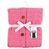 Hudson Baby Infant Girl Faux Shearling Knitted Baby Lounge Stroller Wrap Sack, Azalea Pink, One Size