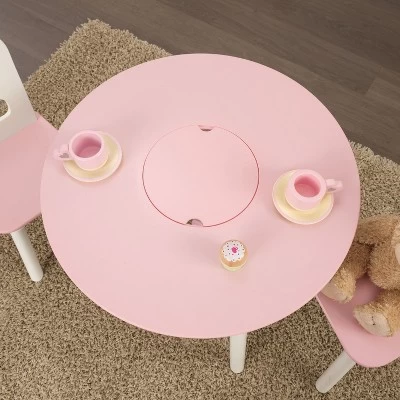 Round Storage Table And Chair Set White/Pink - KidKraft 12 Round Storage Table And Chair Set White/Pink - KidKraft - Image 10