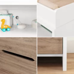 Cookie Changing Table - Pure White And Rustic Oak - South Shore -Baby World Shop GUEST 420c7b59 084a 48bb bd6f cd9a4ac8bf9a