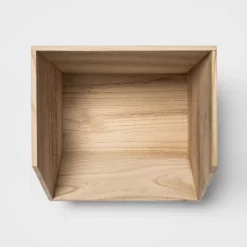 Stackable Wood Kids' Storage Bin Light Brown - Pillowfort™ -Baby World Shop GUEST 450fefdb 7a08 4793 857e b92a548f6b19