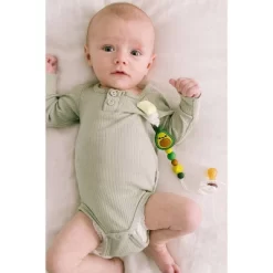 Loulou Lollipop Darling Pacifier Clip - Avocado -Baby World Shop GUEST 488d343a 6b74 4d73 8779 22e7e67a3173