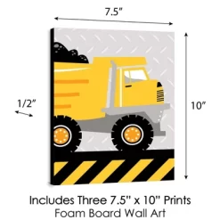 Big Dot Of Happiness Dig It - Construction Party Zone - Baby Boy Nursery Wall Art And Kids Room Decor - 7.5 X 10 Inches - Set Of 3 Prints -Baby World Shop GUEST 4a5ff565 e19b 456a b2c1 98cea3b8beba