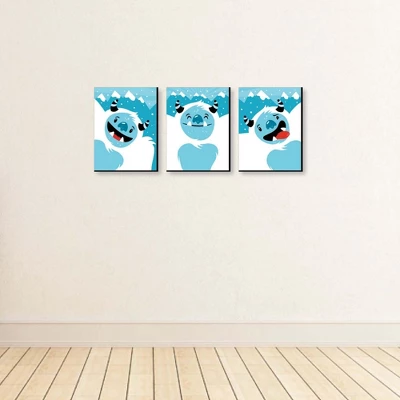 Big Dot Of Happiness Yeti To Party - Mountain Nursery Wall Art And Abominable Snowman Kids Room Decor - 7.5 X 10 Inches - Set Of 3 Prints 4 Big Dot Of Happiness Yeti To Party - Mountain Nursery Wall Art And Abominable Snowman Kids Room Decor - 7.5 X 10 Inches - Set Of 3 Prints - Image 2