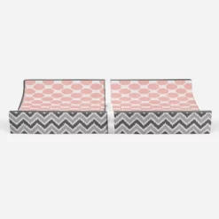 Bacati - Ikat Zigzag Coral Dots Muslin Changing Pad Cover -Baby World Shop GUEST 4cc61f72 bd6c 4d51 ae6a c2a8c69fee39