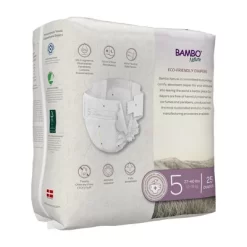 Bambo Nature Baby Diapers, Heavy Absorbency, Eco-Friendly, Size 5, 25 Count, 12 Packs, 300 Total