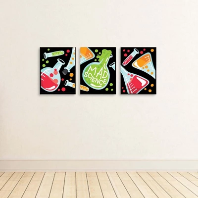 Big Dot Of Happiness Scientist Lab - Baby Boy Nursery Wall Art And Mad Science Kids Room Decor - 7.5 X 10 Inches - Set Of 3 Prints 3 Big Dot Of Happiness Scientist Lab - Baby Boy Nursery Wall Art And Mad Science Kids Room Decor - 7.5 X 10 Inches - Set Of 3 Prints