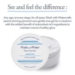 Wash With Water Plant Body Butter (Unscented), Vegan Healing Ointment Cream For Dry & Sensitive Skin, 7 Oz Tub 16 Wash With Water Plant Body Butter (Unscented), Vegan Healing Ointment Cream For Dry & Sensitive Skin, 7 Oz Tub -Baby World Shop GUEST 510119c9 524f 4d5e 93a0 9f7b10d0ce5e