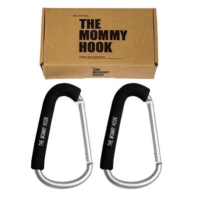 The Mommy Hook Stroller Accessory - 2pk Silver/Black 3 The Mommy Hook Stroller Accessory - 2pk Silver/Black