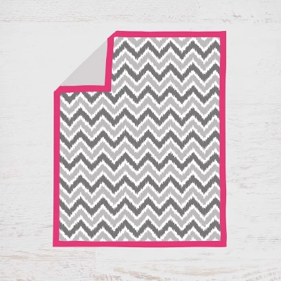 Bacati - Ikat Dots Leopard Pink Grey Girls 10 Pc Crib Set With 2 Crib Fitted Sheets 4 Muslin Swaddling Blankets 6 Bacati - Ikat Dots Leopard Pink Grey Girls 10 Pc Crib Set With 2 Crib Fitted Sheets 4 Muslin Swaddling Blankets - Image 4