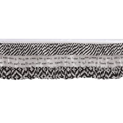 Bacati - Love Black Turquoise 4 Pc Crib Bedding Set With Diaper Caddy 8 Bacati - Love Black Turquoise 4 Pc Crib Bedding Set With Diaper Caddy - Image 6