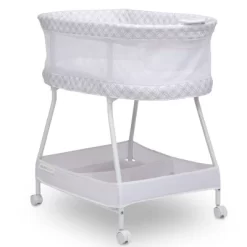 Delta Children Sweet Dreams Bassinet With Airflow Mesh - Gray Infinity -Baby World Shop GUEST 585ddbe8 f97f 4dd3 bc0c 76ba9cb4960f