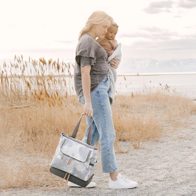 Petunia Pickle Bottom Pivot Backpack Diaper Bag - Smoke Swirl Tie Dye Coated Canvas 11 Petunia Pickle Bottom Pivot Backpack Diaper Bag - Smoke Swirl Tie Dye Coated Canvas - Image 9