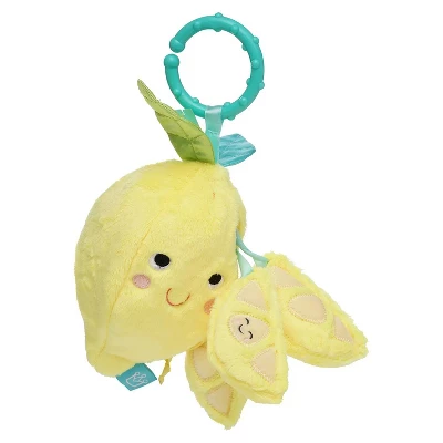 Manhattan Toy Mini-Apple Farm Lemon Baby Travel Toy With Rattle, Squeaker, Crinkle Fabric & Teether Clip-on Attachment 7 Manhattan Toy Mini-Apple Farm Lemon Baby Travel Toy With Rattle, Squeaker, Crinkle Fabric & Teether Clip-on Attachment - Image 5