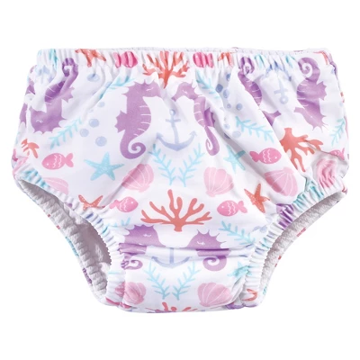 Hudson Baby Infant And Toddler Girl Swim Diapers, Sea Shells 4 Hudson Baby Infant And Toddler Girl Swim Diapers, Sea Shells - Image 2