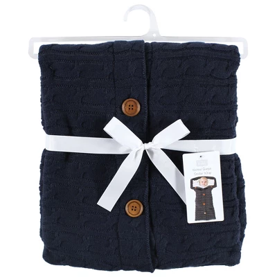 Hudson Baby Infant Boy Faux Shearling Knitted Baby Lounge Stroller Wrap Sack, Navy, One Size 3 Hudson Baby Infant Boy Faux Shearling Knitted Baby Lounge Stroller Wrap Sack, Navy, One Size