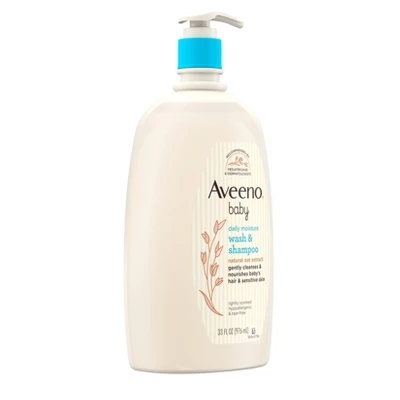 Aveeno Baby Gentle Wash & Shampoo With Natural Oat Extract For Sensitive Hair & Skin - Lightly Scented - 33 Fl Oz 6 Aveeno Baby Gentle Wash & Shampoo With Natural Oat Extract For Sensitive Hair & Skin - Lightly Scented - 33 Fl Oz - Image 4