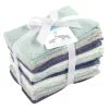 Little Treasure Baby Boy Rayon From Bamboo Luxurious Washcloths, Denim Mint, One Size