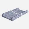 Bacati - Navy Triangles Quilted Muslin Changing Pad Cover