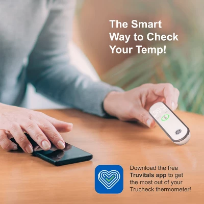 GE Truvitals Wireless Digital Forehead Thermometer For Adults, Kids And Babies, No Touch Instant Reading, LCD Screen & Tracking App (TM4000) 4 GE Truvitals Wireless Digital Forehead Thermometer For Adults, Kids And Babies, No Touch Instant Reading, LCD Screen & Tracking App (TM4000) - Image 2