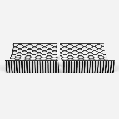 Bacati - Dots/Pin Stripes Black/White Large Dots Changing Pad Cover 7 Bacati - Dots/Pin Stripes Black/White Large Dots Changing Pad Cover - Image 5