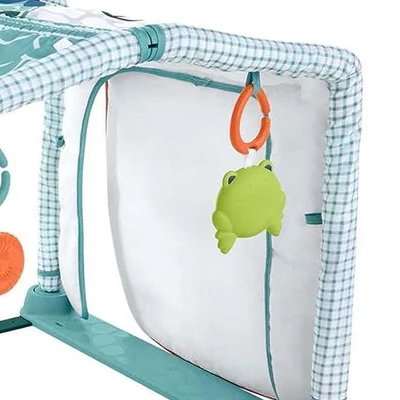 Camco Fisher-Price 3-in-1 Crawl & Play Activity Gym With Mirror, Frog Rattle, Snail Teether, Crinkle Garden Gnome And Watering Can For Newborn To Toddler 4 Camco Fisher-Price 3-in-1 Crawl & Play Activity Gym With Mirror, Frog Rattle, Snail Teether, Crinkle Garden Gnome And Watering Can For Newborn To Toddler - Image 2