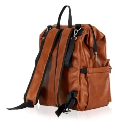 Hannah & Sophia Soho Large Traverse Baby Diaper Bag Backpack In Cognac, Water Resistant Changing Pad & Mini Mom Tote Included, Brown -Baby World Shop GUEST 68b07ae0 3f94 4f76 84f2 fe885391362c
