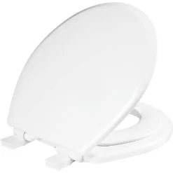 Mayfair By Bemis NextStep2 Never Loosens Round Enameled Wood Children's Potty Training Toilet Seat With Easy Clean And Slow Close Hinge - White