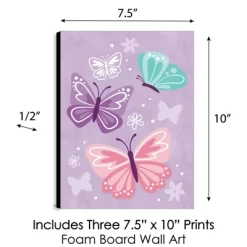 Big Dot Of Happiness Beautiful Butterfly - Floral Nursery Wall Art And Kids Room Decor - 7.5 X 10 Inches - Set Of 3 Prints -Baby World Shop GUEST 6b4a348e 97be 4c17 adc6 8b17a0b832cf