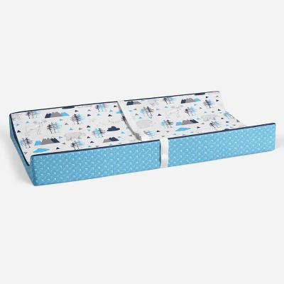Bacati - Woodlands Aqua/Navy/Gray Aqua Arrows Boys Cotton Changing Pad Cover 5 Bacati - Woodlands Aqua/Navy/Gray Aqua Arrows Boys Cotton Changing Pad Cover - Image 3