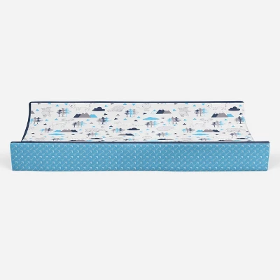 Bacati - Woodlands Aqua/Navy/Gray Aqua Arrows Boys Cotton Changing Pad Cover 6 Bacati - Woodlands Aqua/Navy/Gray Aqua Arrows Boys Cotton Changing Pad Cover - Image 4
