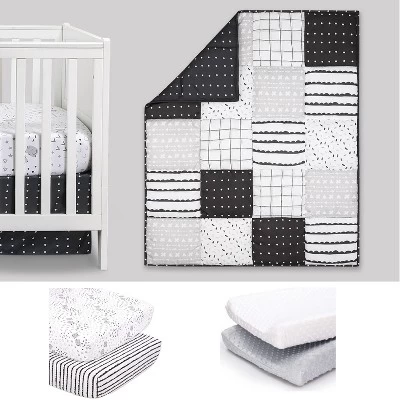 The Peanutshell Preston Black & White Crib Bedding Set, 4pc To 12 Pc 13 The Peanutshell Preston Black & White Crib Bedding Set, 4pc To 12 Pc - Image 11