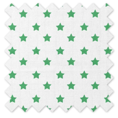 Bacati - Stars Green Muslin 3 Pc Toddler Bed Sheet Set 100 Percent Cotton 7 Bacati - Stars Green Muslin 3 Pc Toddler Bed Sheet Set 100 Percent Cotton - Image 5