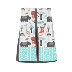 Bacati - Jungle Safari Aqua Orange Gray 10 Pc Crib Bedding Set With Long Rail Guard Cover -Baby World Shop GUEST 7137b73b 708a 482a 86da 950c3d90a2c6