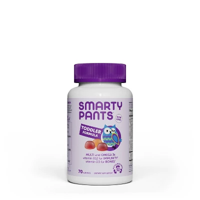SmartyPants Toddler Formula Multivitamin Gummies - Grape, Blueberry, & Orange - 70ct 3 SmartyPants Toddler Formula Multivitamin Gummies - Grape, Blueberry, & Orange - 70ct