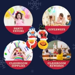 Fun Express Vinyl Holiday Rubber Duckies Party Favors, Children's Birthday Bash, Holiday Celebrations, 12pcs -Baby World Shop GUEST 74360869 4241 4113 a061 763a96512207