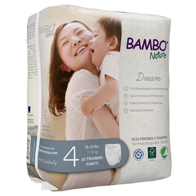 Bambo Nature Dream Toddler Toddler Training Pants Size 4 15 To 31 Lbs. 1000016929, 220 Ct 4 Bambo Nature Dream Toddler Toddler Training Pants Size 4 15 To 31 Lbs. 1000016929, 220 Ct - Image 2