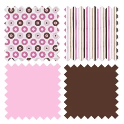 Bacati - Mod Dots Stripes Pink Fuschia Beige Chocolate 4 Pc Toddler Bedding Set -Baby World Shop GUEST 779f7bc1 5a10 4b07 be72 77fa5c0e1f35