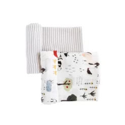 Red Rovr Organic Cotton Muslin Swaddle Blanket - 2pk -Baby World Shop GUEST 7ae32993 dccb 4a89 bfd1 2c0a689dc7fb