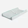 Bacati - Petals Quilted Muslin Changing Pad Cover Aqua