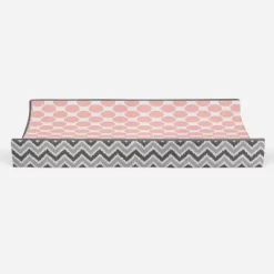 Bacati - Ikat Zigzag Coral Dots Muslin Changing Pad Cover -Baby World Shop GUEST 7c2ae301 8b63 4057 a9ad 84bbb5d8bc23