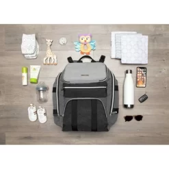 Baby Brezza Changing Station Diaper Bag - Gray -Baby World Shop GUEST 7c860f74 54f0 43bc a3c3 73271269a7de