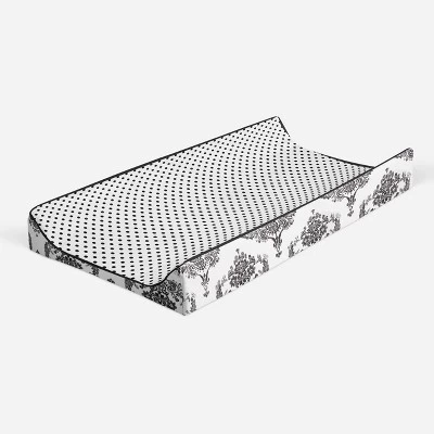 Bacati - Classic Damask White/Black Pin Dots Changing Pad Cover 3 Bacati - Classic Damask White/Black Pin Dots Changing Pad Cover