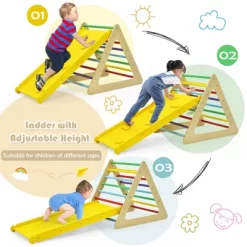 Costway 3 In 1 Kids Climbing Ladder Set 2 Triangle Climbers W/Ramp For Sliding & Climbing 16 Costway 3 In 1 Kids Climbing Ladder Set 2 Triangle Climbers W/Ramp For Sliding & Climbing -Baby World Shop GUEST 80dc4a95 98aa 4fff a8f2 f5d382f6c26c