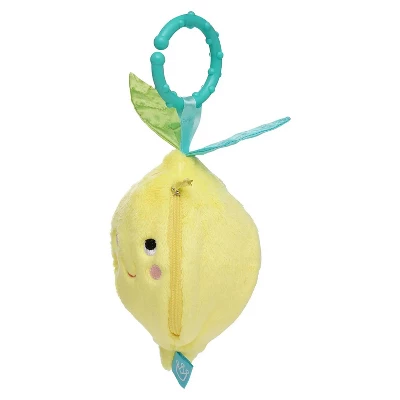 Manhattan Toy Mini-Apple Farm Lemon Baby Travel Toy With Rattle, Squeaker, Crinkle Fabric & Teether Clip-on Attachment 10 Manhattan Toy Mini-Apple Farm Lemon Baby Travel Toy With Rattle, Squeaker, Crinkle Fabric & Teether Clip-on Attachment - Image 8