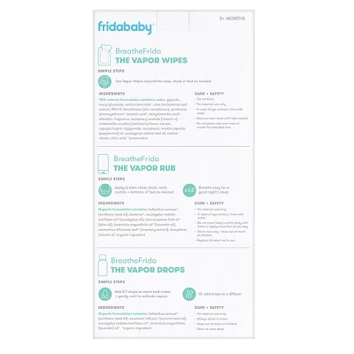 Frida Baby Baby Breathe Easy Kit Sick Day Essentials With Vapor Wipes, Vapor Rub And Vapor Drops 4 Frida Baby Baby Breathe Easy Kit Sick Day Essentials With Vapor Wipes, Vapor Rub And Vapor Drops - Image 2
