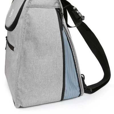 Fulton Bag Co. Expandable Messenger Backpack Diaper Bag - Gray 4 Fulton Bag Co. Expandable Messenger Backpack Diaper Bag - Gray - Image 2