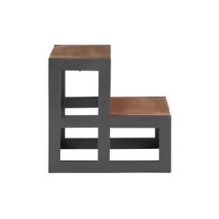 Barberry Wood And Metal Bed Steps - Powell -Baby World Shop GUEST 85a948c8 8711 4d0c a144 283fb30f28a3